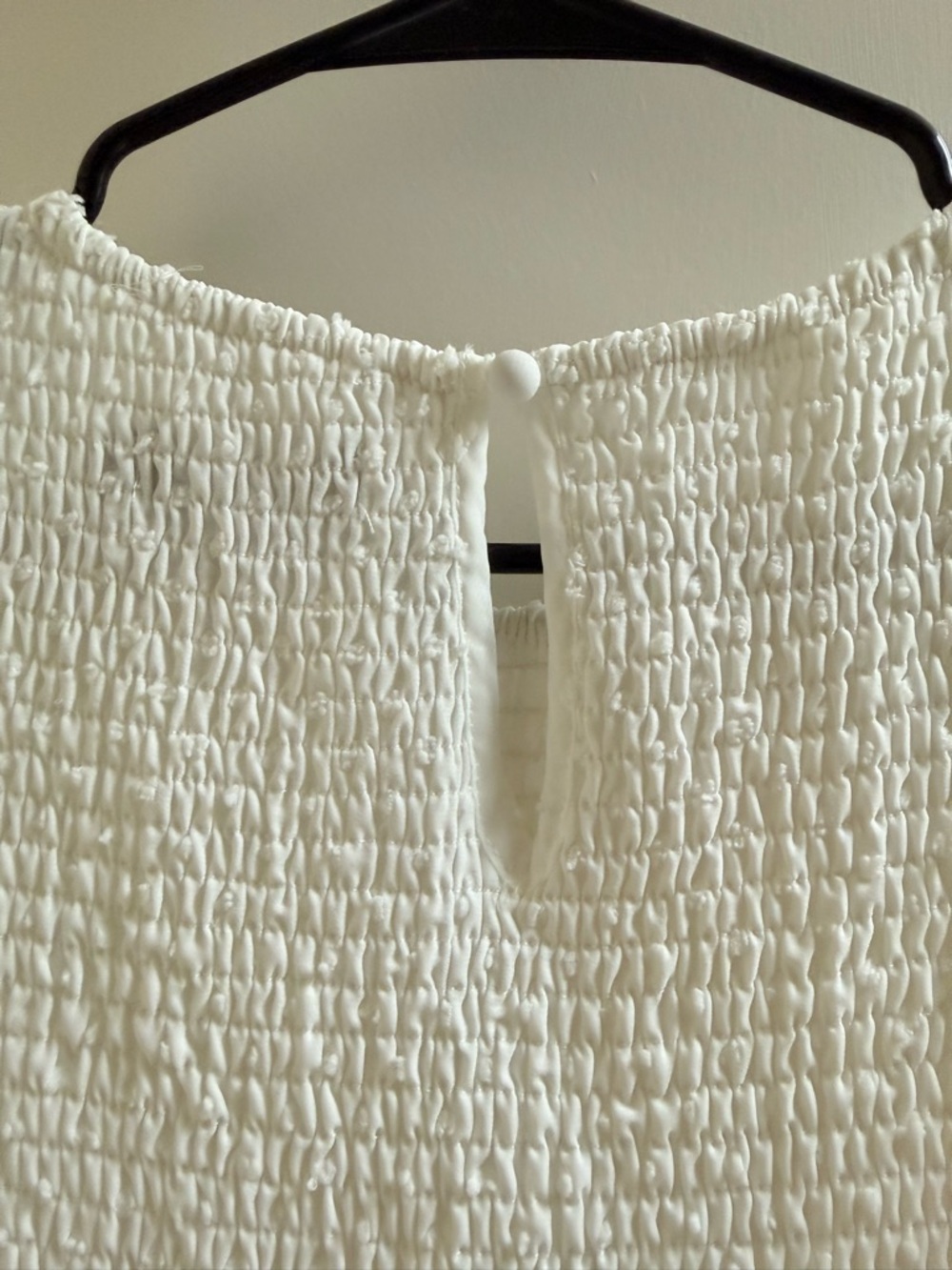 Merokeety White Midi Swiss Dot Smocked Tiered Dress - Picture 6 of 9